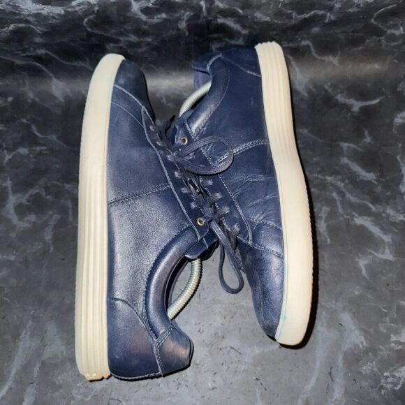 Cole Haan Reagan Grand Os Sneakers Shoe Navy Blue Leather Mens Size 10.5M - Picture 4 of 8